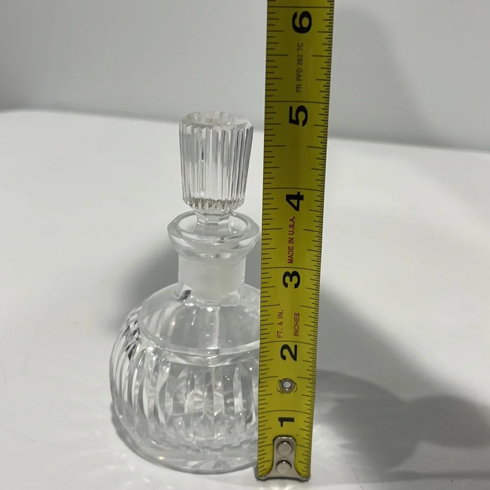 Vintage Waterford Vanity Crystal Perfume Bottle with Beveled Stopper Dauber - Picture 12 of 15